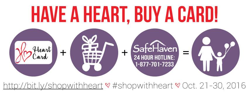 Shop at Domain XCIV with SafeHaven’s HeartCard